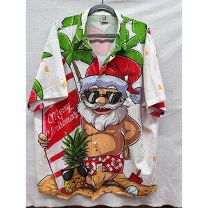 NEW Santa Claus Hawaiian Christmas Shirt 3XL Hardaddy  Christmas Design Breathab